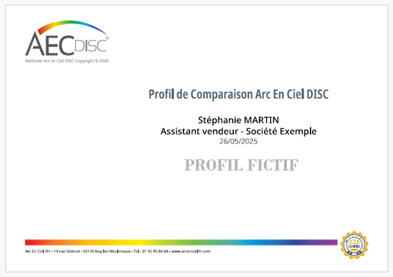 PROFIL DE COMPARAISON ARC EN CIEL DISC
